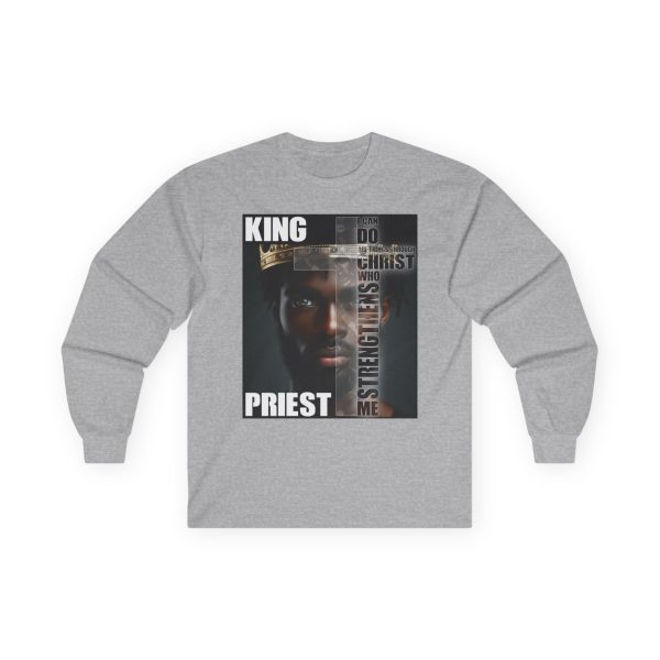 Royal Priesthood Long-Sleeve Tee - Powerful King & Priest Design with Inspirational Verse - Image 7