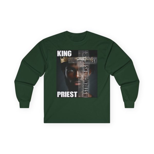 Royal Priesthood Long-Sleeve Tee - Powerful King & Priest Design with Inspirational Verse - Image 15