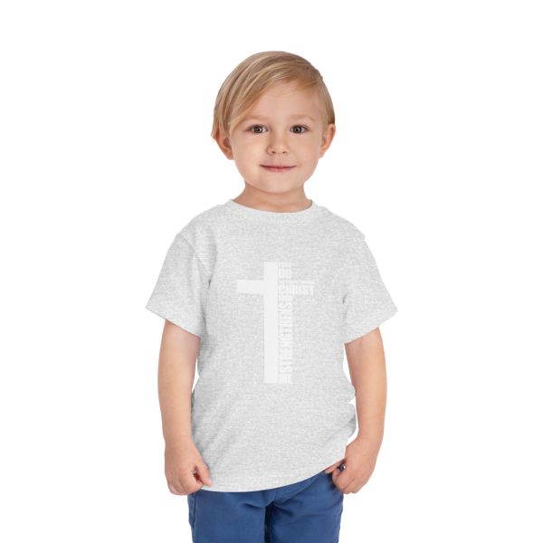 Little Believer's Strength Kids Faith Tee - I Can Do All Things Through Christ Cross Shirt - Image 35