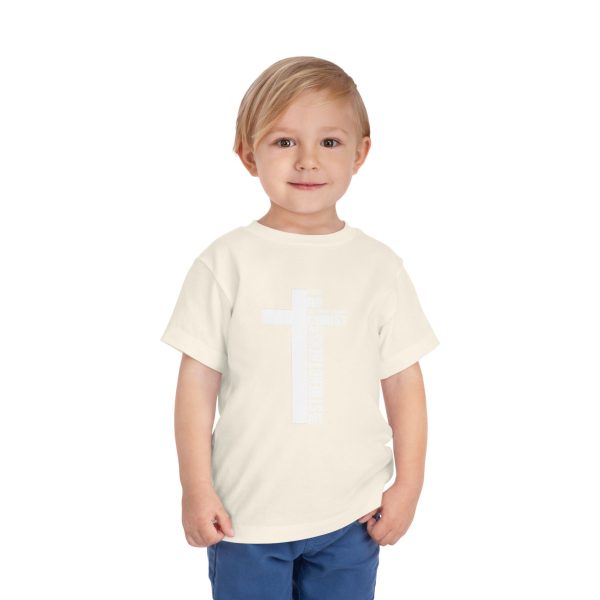 Little Believer's Strength Kids Faith Tee - I Can Do All Things Through Christ Cross Shirt - Image 11