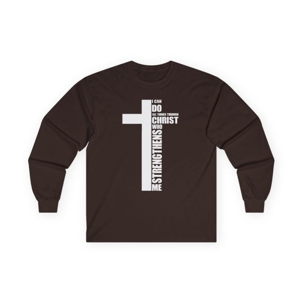 Strength in Faith Long-Sleeve Tee - I Can Do All Things Through Christ Inspirational Shirt - Image 11