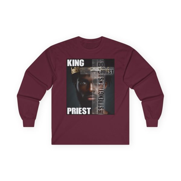 Royal Priesthood Long-Sleeve Tee - Powerful King & Priest Design with Inspirational Verse - Image 11