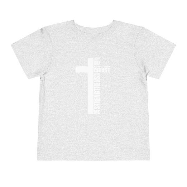 Little Believer's Strength Kids Faith Tee - I Can Do All Things Through Christ Cross Shirt - Image 33