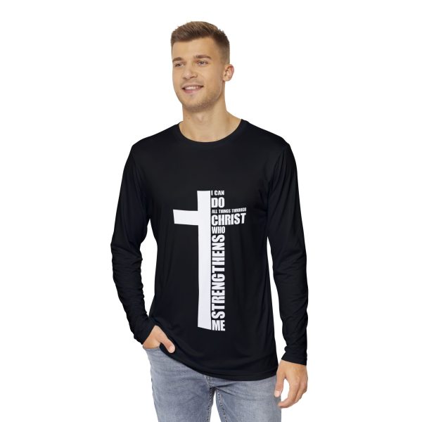 "Strength in Faith" Long-Sleeve Tee - "I Can Do All Things Through Christ" Inspirational Shirt - Image 3