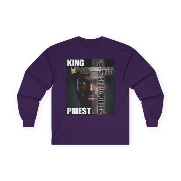 Royal Priesthood Long-Sleeve Tee - Powerful King & Priest Design with Inspirational Verse - Image 27