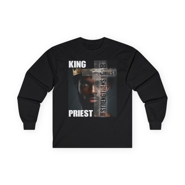 Royal Priesthood Long-Sleeve Tee - Powerful King & Priest Design with Inspirational Verse - Image 5