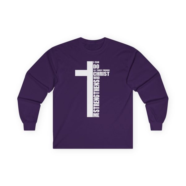 Strength in Faith Long-Sleeve Tee - I Can Do All Things Through Christ Inspirational Shirt - Image 25