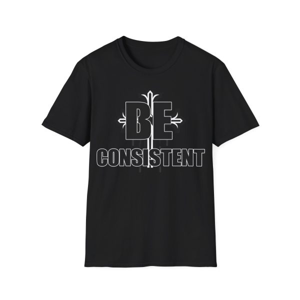 Be Consistent Motivational T-Shirt with Cross Sword Design - Image 5