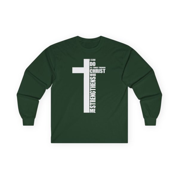 Strength in Faith Long-Sleeve Tee - I Can Do All Things Through Christ Inspirational Shirt - Image 13