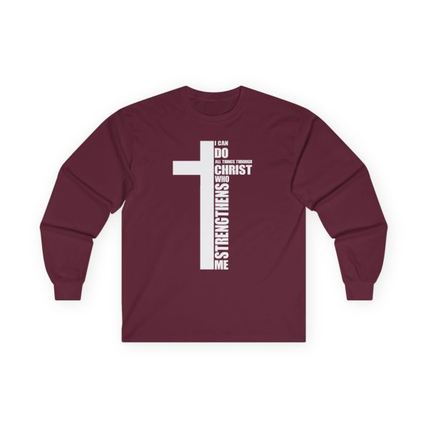 Strength in Faith Long-Sleeve Tee - I Can Do All Things Through Christ Inspirational Shirt - Image 9