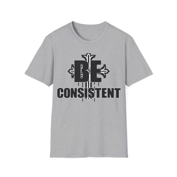 Be Consistent Motivational T-Shirt with Cross Sword Design - Image 9