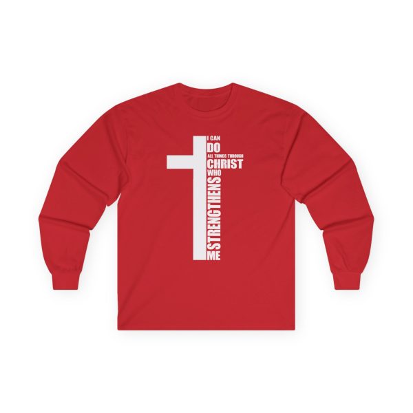 Strength in Faith Long-Sleeve Tee - I Can Do All Things Through Christ Inspirational Shirt - Image 29